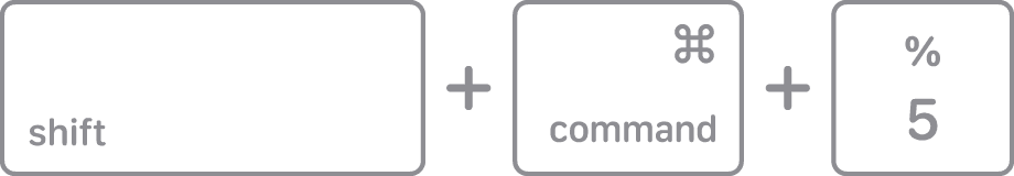 the Shift, Command, and 5 keys together