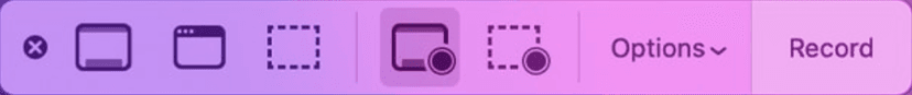 Screenshot app Toolbar